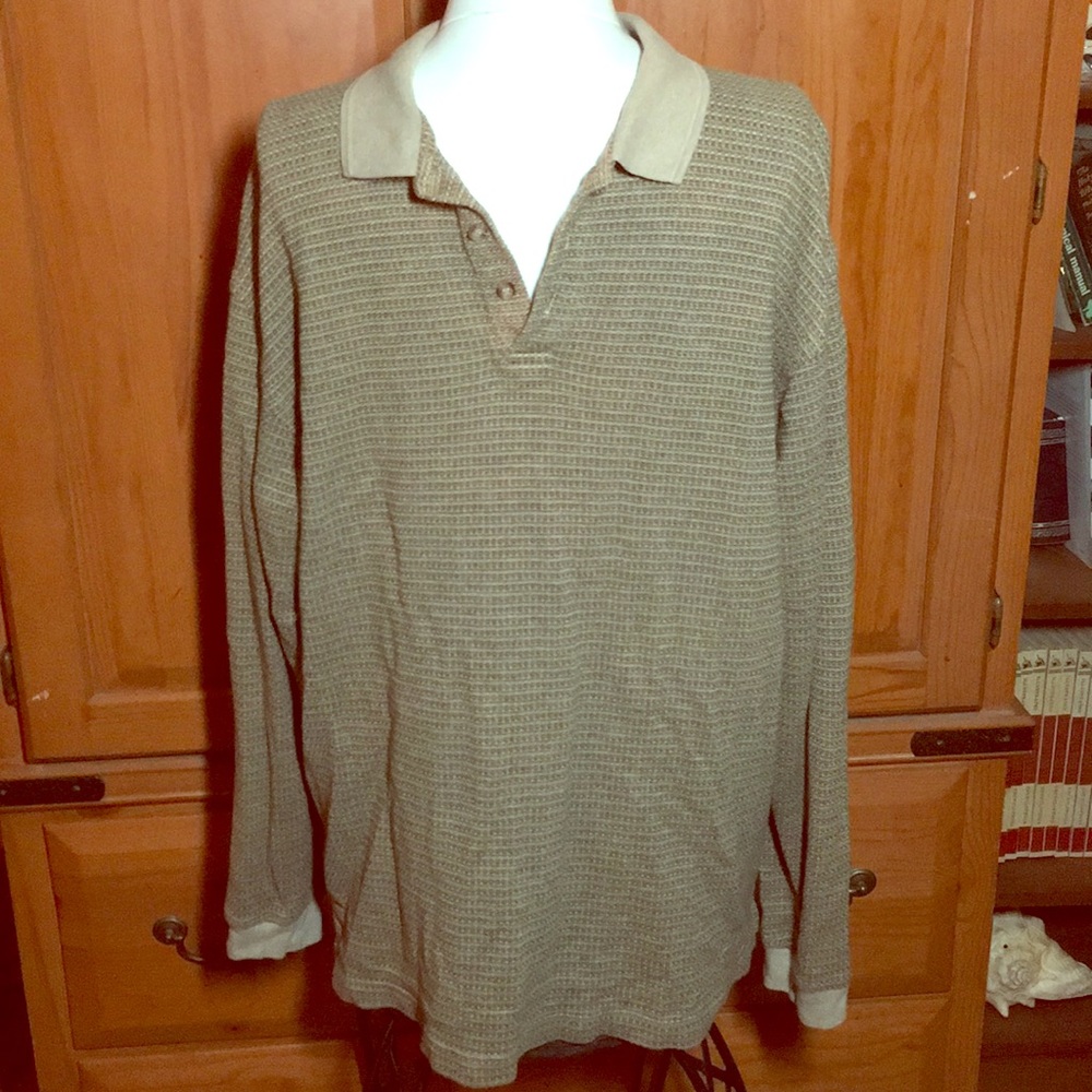 EUC CLAIBORNE MENS LONG SLEEVED POLO SHIRT